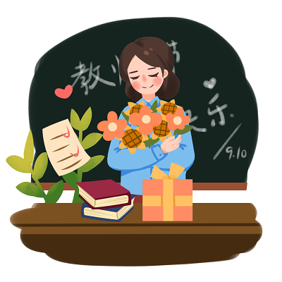 老師學生教師節學生兒童人物素材