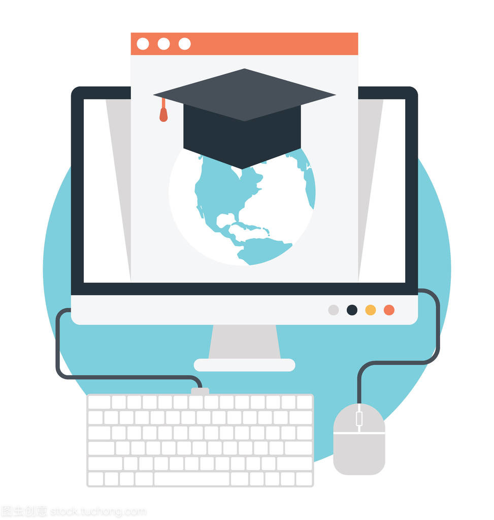 電子教學(xué)平面圖標(biāo) 網(wǎng)絡(luò)教育學(xué)習(xí)技術(shù)理念的視覺(jué)表達(dá)